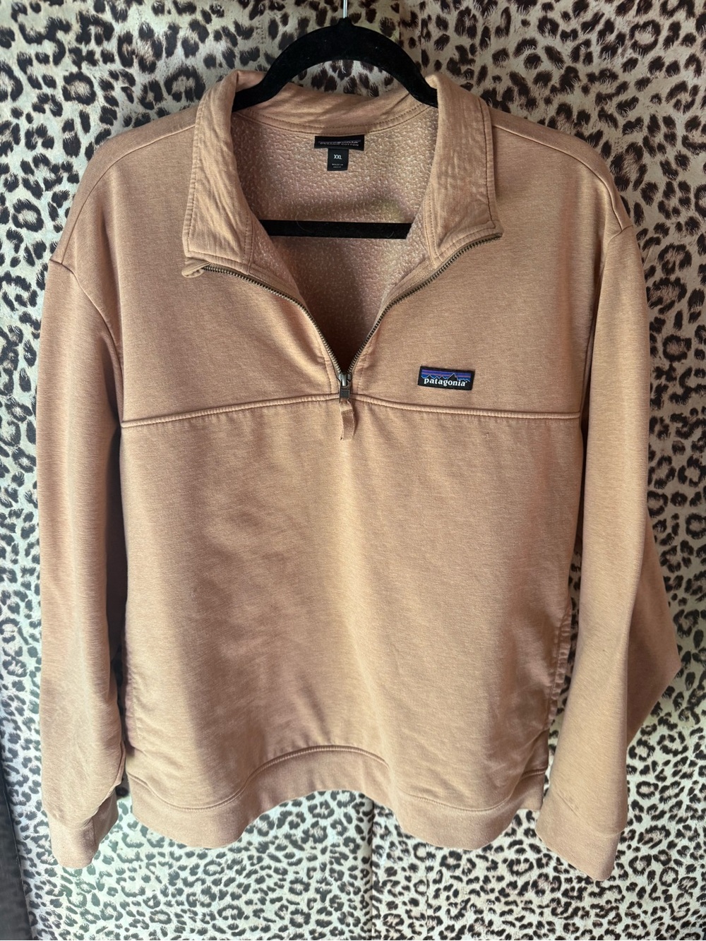 Patagonia Beige/Tan Quarter-Zip Pullover Sweatshirt